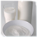 Melk, platte kaas